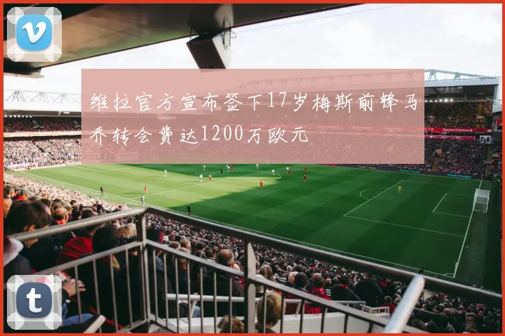 维拉官方宣布签下17岁梅斯前锋马乔转会费达1200万欧元